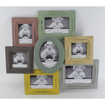 New Wooden Distressed Photo Frame in Multiple Opening
